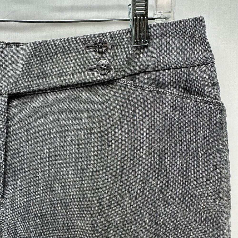 WHBM Modern Boot Dress Pants Womens 8R Tweed Lined Mid Rise Work Heathered Gray - Picture 10 of 13